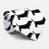 Basset Hound (schwarz) Krawatte (Gerollt)