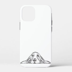 Basset Hound schwarz weiß einfaches Hundewelpen Au Case-Mate iPhone Hülle