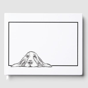 Basset Hound schwarz weiß einfaches Hundewelpen Au Gästebuch