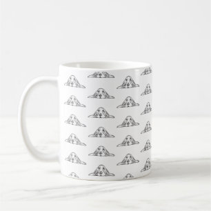 Basset Hound schwarz weiß einfaches Hundewelpen Au Kaffeetasse