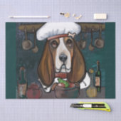 BASSET HOUND SEIDENPAPIER (Handwerk)
