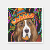 BASSET HOUND SERVIETTE (Vorderseite)