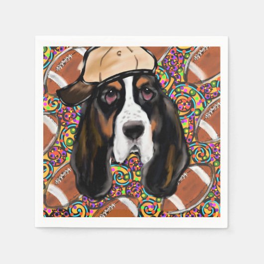 Basset Hound Serviette (Vorderseite)
