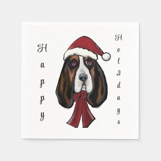 Basset Hound Serviette (Vorderseite)