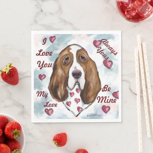 BASSET HOUND SERVIETTE (Beispiel)