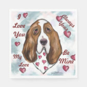 BASSET HOUND SERVIETTE (Vorderseite)