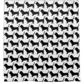 Basset Hound Silhouette Duschvorhang (Vorderseite)