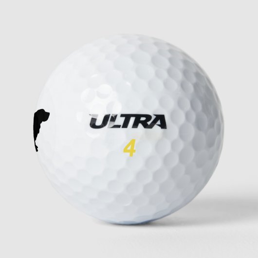 Basset Hound-Silhouette Golfball (Logo)
