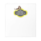 Basset Hound Smarter Notizblock (Vorderseite)