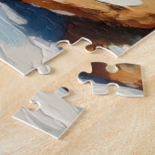 Basset Hound Sniffing Christmas Cookie Trail Hat Puzzle (Seite)