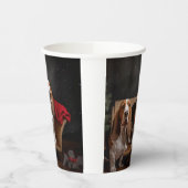 Basset Hound Snowy Sleigh Weihnachtsdekor Pappbecher (Links)