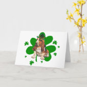 Basset Hound St. Paddys Day Karte (Gelbe Blume)