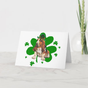 Basset Hound St. Paddys Day Karte