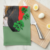 Basset Hound St Patricks Day Handtuch (Viertel Falte)