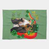 Basset Hound St Patricks Day Handtuch (Horizontal)