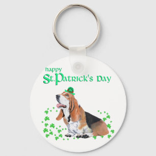 Basset Hound St. Patrick's Day Schlüsselanhänger