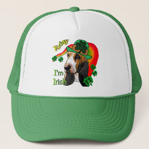 Basset Hound St Patricks Day Truckerkappe