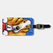 Basset Hound Starry Night Gepäckanhänger (Vorderseite horizontal)