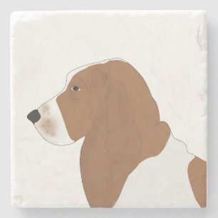 Basset Hound Steinuntersetzer