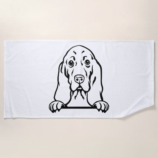 Basset Hound Strandtuch (Vorderseite)