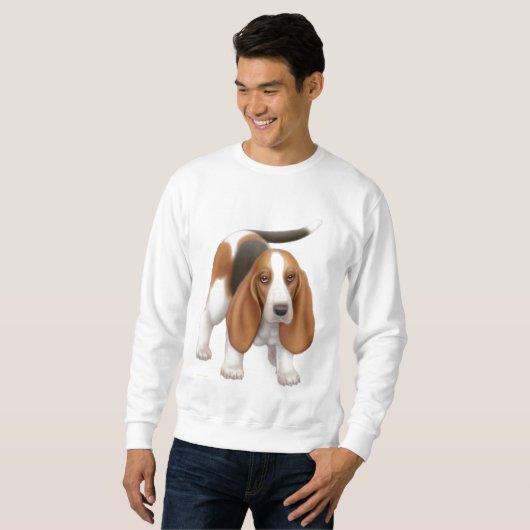 Basset Hound-Sweatshirt Sweatshirt (Vorne ganz)