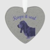 Basset Hound Tag Ornament (Vorderseite)
