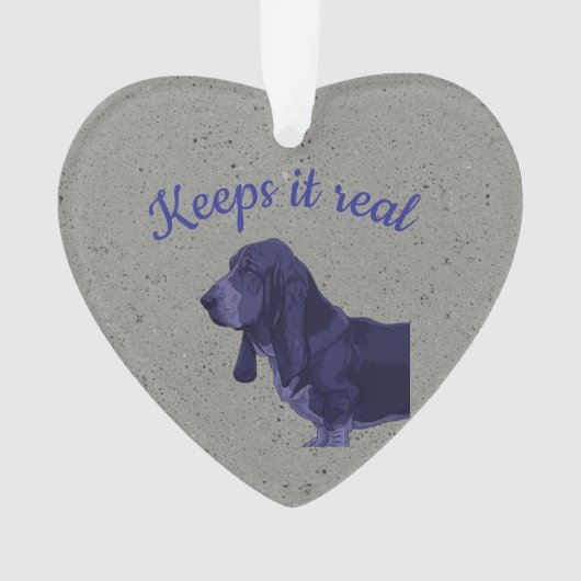 Basset Hound Tag Ornament (Vorderseite)