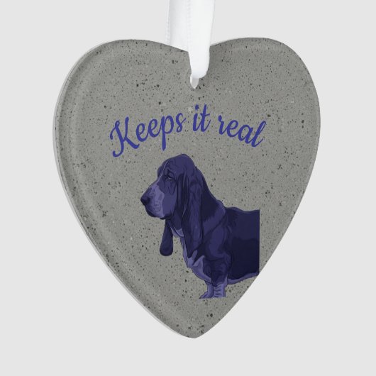 Basset Hound Tag Ornament (Vorderseite)