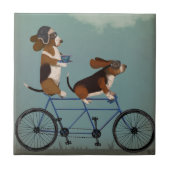 Basset Hound Tandem Fliese (Vorderseite)
