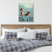 Basset Hound Tandem Leinwanddruck (Insitu (Schlafzimmer))