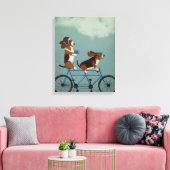 Basset Hound Tandem Leinwanddruck (Insitu (Wohnzimmer))