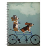 Basset Hound Tandem Notizblock (Vorderseite)