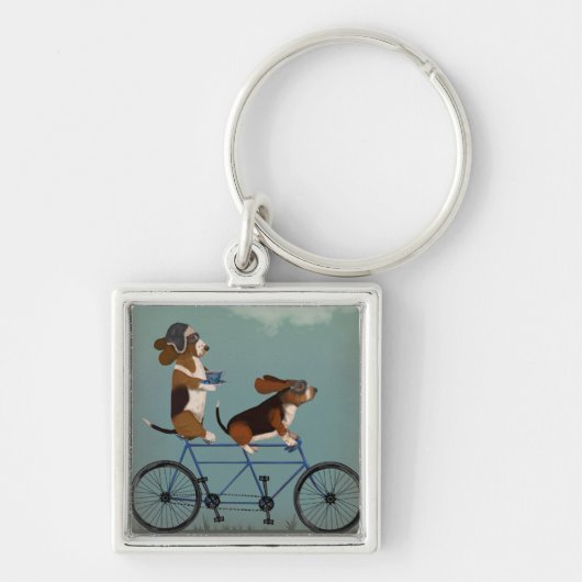 Basset Hound Tandem Schlüsselanhänger (Vorne)