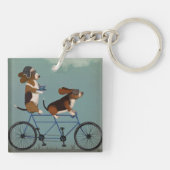 Basset Hound Tandem Schlüsselanhänger (Rückseite)