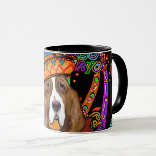 BASSET HOUND TASSE (VorderseiteRechts)