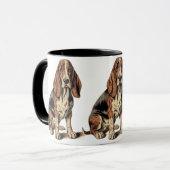 Basset Hound Tasse (Vorderseite Links)