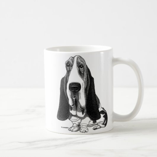 Basset Hound-Tasse Kaffeetasse (Rechts)