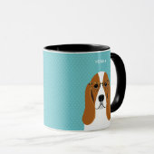 Basset-Hound-Tasse Tasse (VorderseiteRechts)