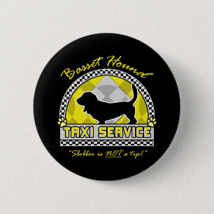 Basset Hound-Taxi-Service Button