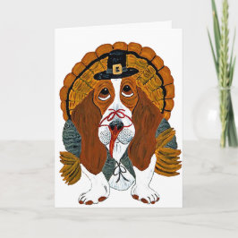 Basset Hound Thanksgiving Truthahn Einladung