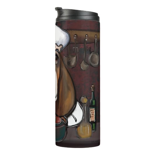 BASSET HOUND THERMOSBECHER (Nach rechts gedreht)