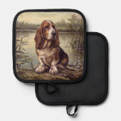 Basset Hound Topflappen (Vorderseite/Rückseite)