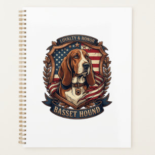 Basset Hound Treue Ehre Hund Amerikanische Flagge Planer