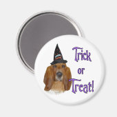 Basset Hound Trick Magnet (Vorderseite/Rückseite)