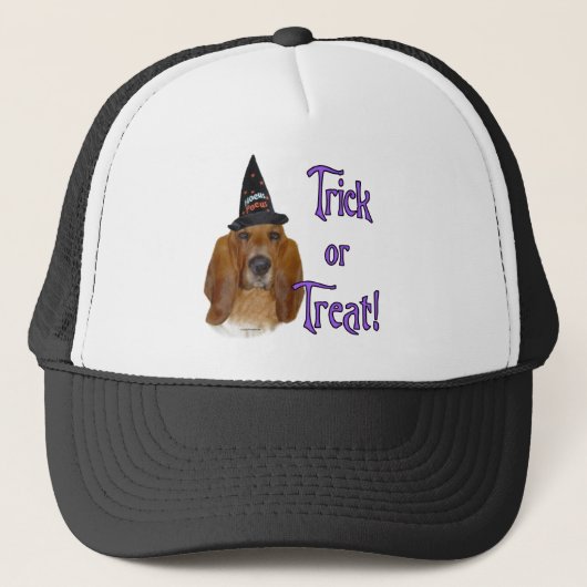 Basset Hound Trick Truckerkappe (Vorderseite)