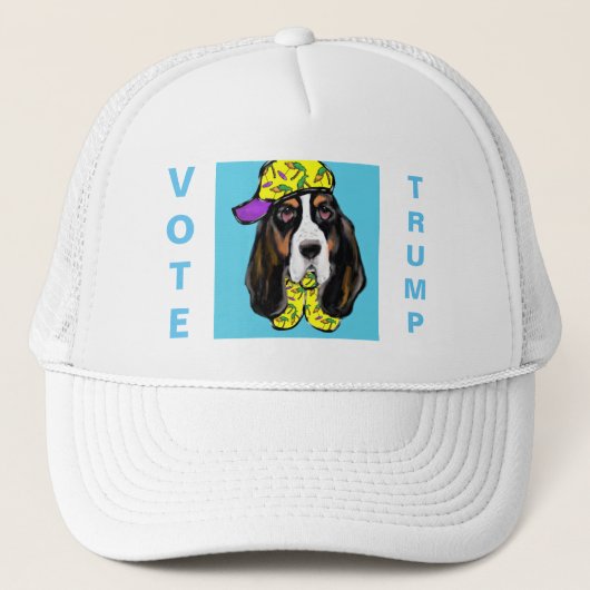 Basset Hound Trucker Hat Truckerkappe (Vorderseite)