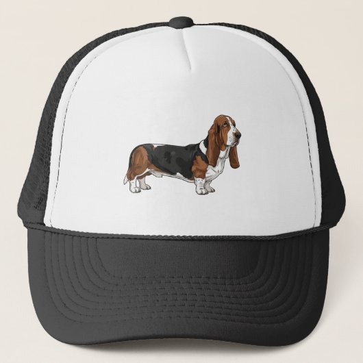 Basset Hound Truckerkappe (Vorderseite)
