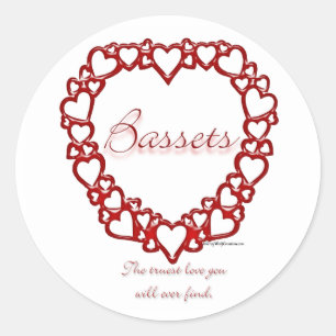 Basset Hound True Love - Aufkleber