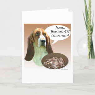 Basset Hound Türkei Feiertagskarte