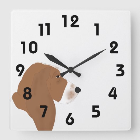 Basset Hound Uhr (Vorderseite)